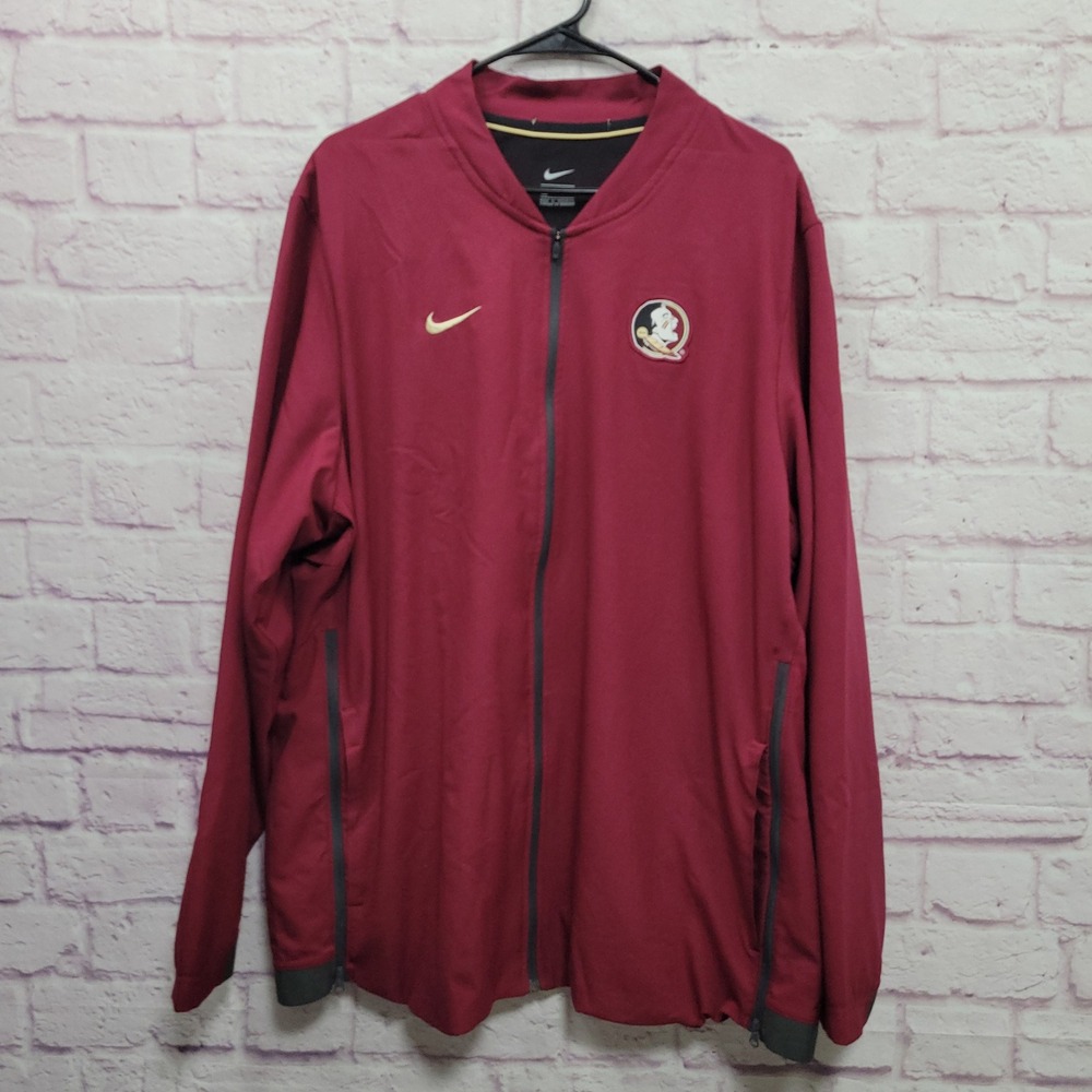 Nike FSU Seminoles Full Zip Track Jacket Mens XL Maroon Gorpcore Retro Athletic